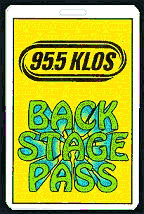 KLOS Back Stage Pass