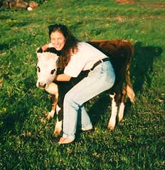 Deb and bovine friend
