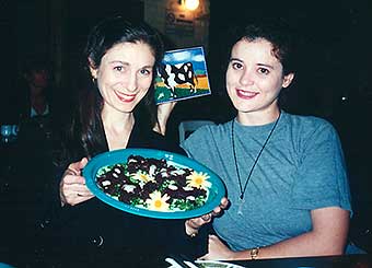 Deb and Lisa and cow brownies