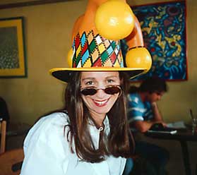 Deb in funky hat