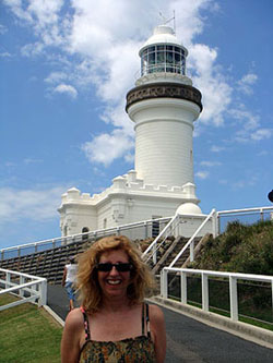 Cyndy at Byron Lighthouse