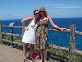 Debbie and Cyndy at the lighthouse