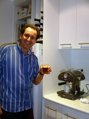 David with coffee machine