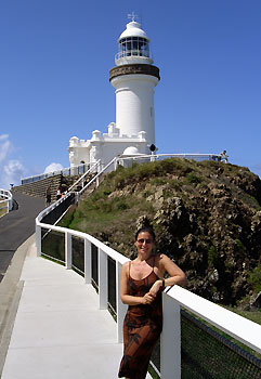 Debbie at the Byron Lighthouse