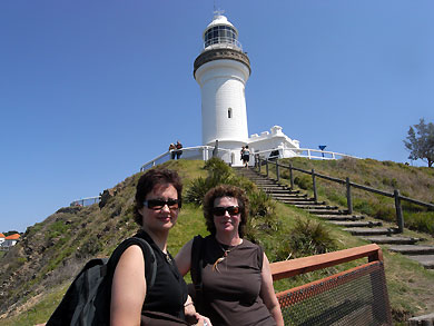 Kathryn and Jennifer at Byron Lighthouse