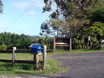 Letter boxes on the lane