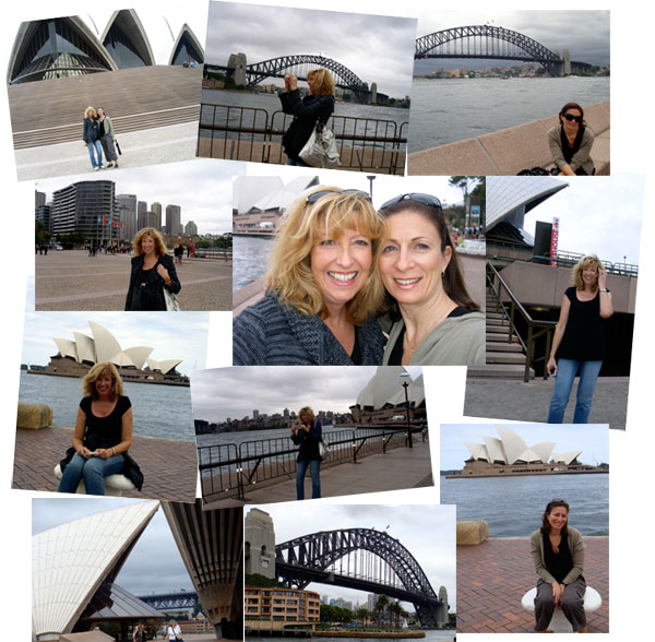 Montage of Cyndy and Debbie in Sydney