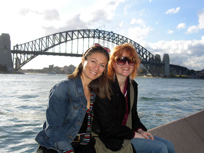 Debbie and Eddi with Harbour Bridge backdrop