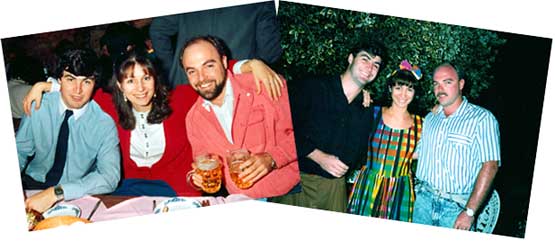 Andrew, Deb and Peter in 1985 and 1989