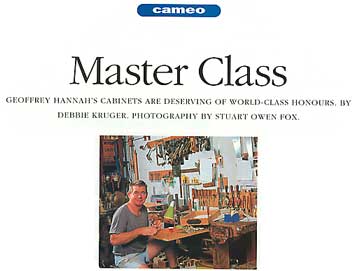 Master Class heading and photo of Geoff Hannah