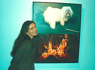 Deb with a James Guppy painting